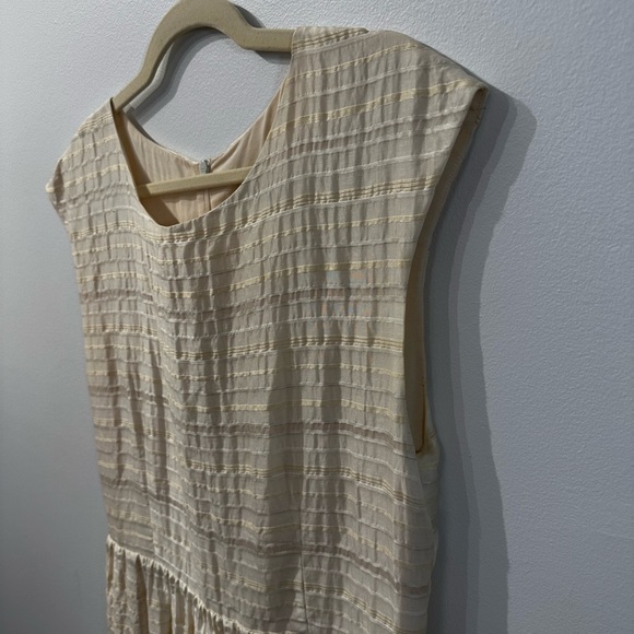 Lined Linen 50s Style Formal Dress - Picture 6 of 16